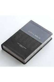 Image of Biblia RVR 1960 Letra Súper Gigante Símil Piel Negro Azul con Cierre Manual