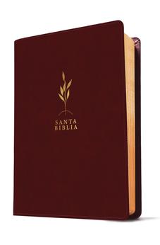 Biblia RVR 1960 de Estudio del Diario Vivir Letra Grande Símil Piel Vino Tinto Letra Roja