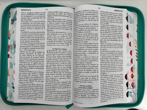 Image of Biblia RVR 1960 Letra GrandeTamaño Manual Jardín Lila Cierre Índice Símil Piel