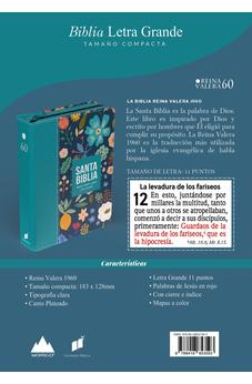 Image of Biblia RVR 1960 Compacta Letra Grande 11 puntos Símil Piel Verde Turquesa con Cierre y Índice