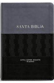 Image of Biblia RVR 1960 Letra Súper Gigante Símil Piel Negro Azul con Cierre Manual