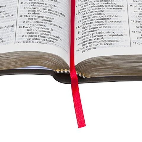Image of Biblia Em Portugués RA045LG Tapa Imitación Cuero Negro