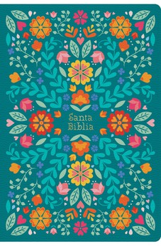 Biblia RVR 1960 Tamaño Manual Símil Piel Floreada con Índice