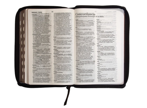 Image of Biblia RVR 1960 Letra Grande Tamaño Manual Símil Piel Duotono Café con Índice y Cierre