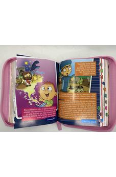 Image of Biblia RVR 1960 Mi Gran Viaje Rosa Corazones Bolsillo Cierre Índice