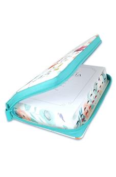 Image of Biblia RVR 1960 Letra Gigante 14 Puntos Manual Jardín Turquesa Símil Piel Cierre Índice