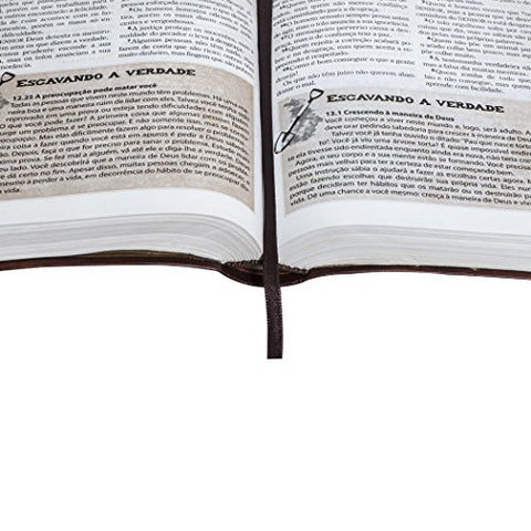 Image of Biblia Em Portugués NTLH065BDA Tapa Imitación Cuero Marrón