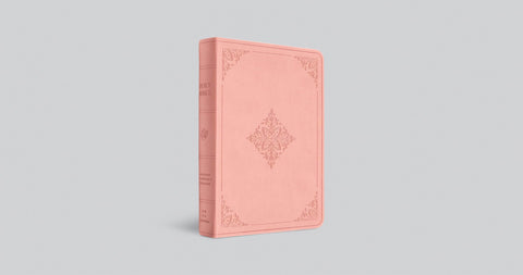 Image of ESV Value Large Print Compact Bible (Trutone, Blush Rose, Fleur-De-Lis Design)