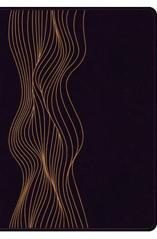 Biblia RVR 1960 de Estudio del Diario Vivir Símil Piel Morado Oscuro Índice Letra Roja