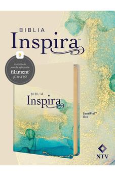 Image of Biblia NTV Inspira con Filament Símil Piel Oro