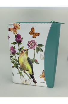 Biblia RVR 1960 Letra Grande Tamaño Manual Mariposas Turquesa Símil Piel