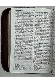 Image of Biblia RVR 1960 Letra Grande Compacta 11 Puntos Símil Piel Café Oscuro Cierre