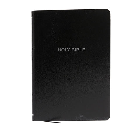 Image of NIV, Quest Study Bible, Large Print, Bonded Leather, Black, Comfort Print: The Only Q and A Study Bible