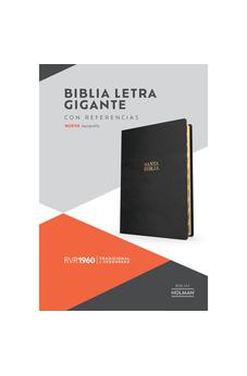 Biblia RVR 1960 Letra Gigante Negro Piel con Índice