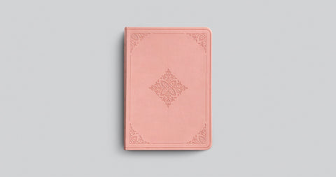 Image of ESV Value Large Print Compact Bible (Trutone, Blush Rose, Fleur-De-Lis Design)