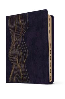 Biblia RVR 1960 de Estudio del Diario Vivir Símil Piel Morado Oscuro Índice Letra Roja