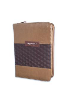 Image of Biblia RVR 1960 Bolsillo Duotono Café Símil Piel con Índice y Cierre