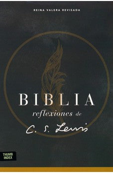 Image of Biblia RVR 1977 C.S. Lewis Piel Azul Marino con Índice Interior a Dos Colores