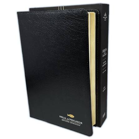 Image of Biblia RVR 1960 del Pescador Edición Liderazgo Negro Piel Fabricada