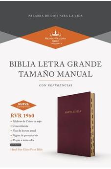 Image of Biblia RVR 1960 Tamaño Manual Símil Piel Borgoña con Índice