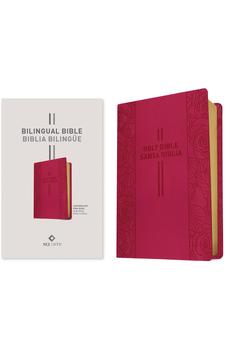 Image of Biblia Bilingüe NLT/NTV Piel Pink Rose