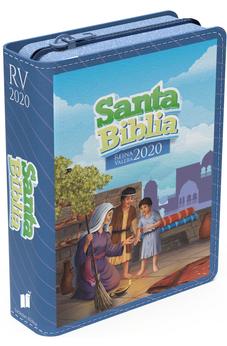 Image of Biblia RVR 2020 para Niños Azul Vinilo con Cierre