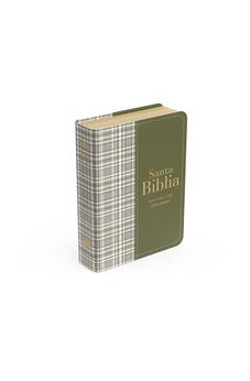 Biblia RVR 1960 Compacta Símil Piel Cuadros Beige