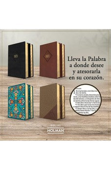 Biblia RVR 1960 Tamaño Manual Símil Piel Floreada con Índice