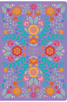 Image of Biblia RVR 1960 Letra Gigante Floreada Símil Piel con Índice