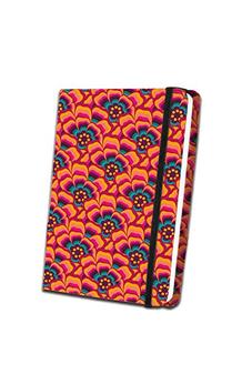 Image of Diario de Satín Flores Naranjas