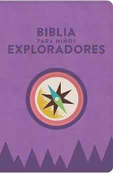 Image of Biblia RVR 1960 para Niños Exploradores Lavanda Compás Símil Piel