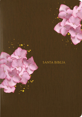 Image of Biblia NTV de Estudio del Diario Vivir Símil Piel Café Rosa Letra Roja