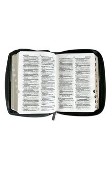 Image of Biblia RVR 1960 Compacta Expresión Negro Gris Símil Piel