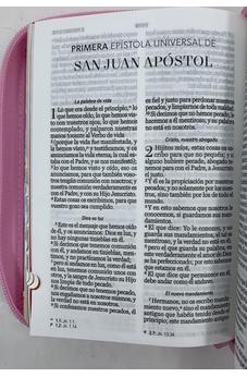 Image of Biblia RVR 1960 Mi Gran Viaje Rosa Corazones Bolsillo Cierre Índice