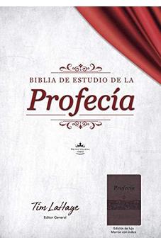Biblia RVR 1960 de Estudio de la Profecía Piel Marrón con Índice