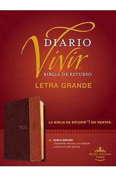 Biblia RVR 1960 de Estudio Diario Vivir Letra Grande Duotono Café Símil Piel