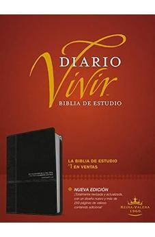 Biblia RVR 1960 de Estudio Diario Vivir Negro Ónice Símil Piel