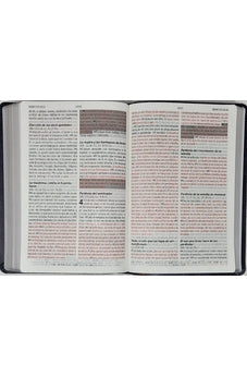 Biblia RVR 1960 de Promesas Letra Gigante Negro Naranja Verde Símil Piel