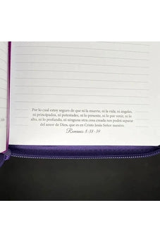 Image of Libreta Imitación Piel Púrpura con Cierre: Amor de Dios