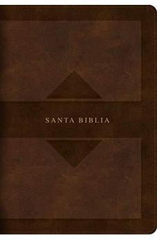 Biblia RVR 1960 Letra Grande Tamaño Manual Edición Tierra Santa Café Símil Piel