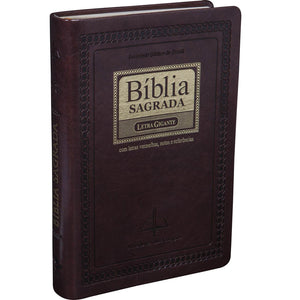 Biblia Em Portugués ARC065TILGILV Tapa Imitación Cuero Marrón Noble Índice Digital
