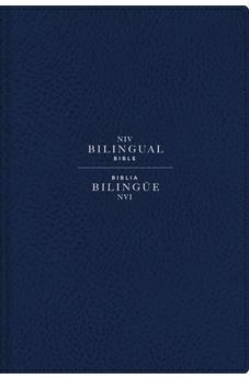 Biblia NVI NIV Bilingüe Gris Símil Piel