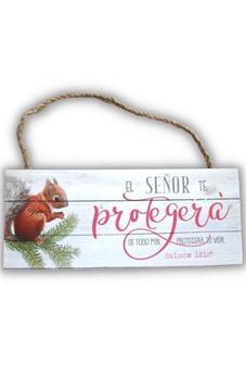 Cuadro Decorativo Mdf con Cordel el Señor Te Protegerá