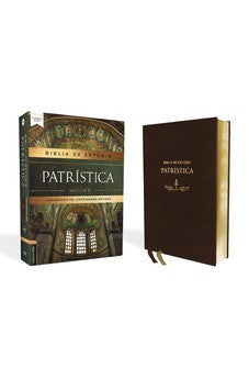 Biblia RVR 1977 de Estudio Patrística Café Símil Piel