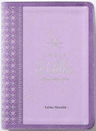 Image of Biblia RVR 1960 Letra Grande Tamaño Manual Neoclassic Lila Símil Piel