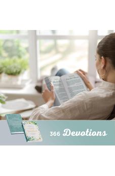 Image of THE LORD IS MY SHEPHERD DEVOTIONAL, 366 REFLECTIONS ON GOD'S GOODNESS AND GRACE, TEAL FAUX LEATHER