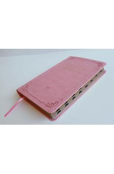 Biblia RVR 1960 Letra Grande Tamaño Manual Rosada Símil Piel con Índice