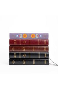 Image of Biblia RVR 1960 Letra Gigante Negro Símil Piel con Índice