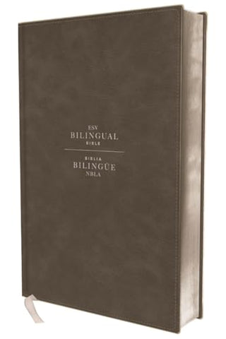 Image of Biblia ESV/NBLA Bilingüe Piel Gris