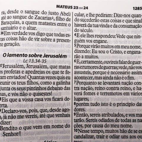 Image of Biblia Em Portugués RA065TILG Tapa Imitación Cuero Negro Índice Digital
